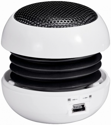 Aktiver Mini-Lautsprecher f�r MP3, Handy, Notebook - WEISS