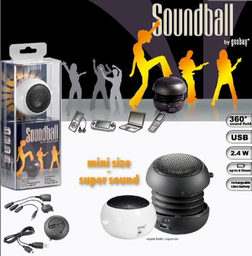 Aktiver Mini-Lautsprecher f�r MP3, Handy, Notebook - PINK