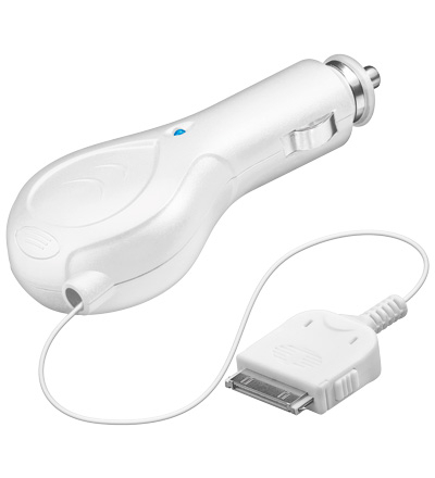 KFZ-Ladekabel f�r IPhone 2G, 3G, 3GS und iPod - Weiss