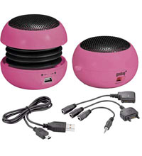 Aktiver Mini-Lautsprecher f&uuml;r MP3, Handy, Notebook - PINK