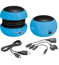 Aktiver Mini-Lautsprecher f�r MP3, Handy, Notebook -BLAU