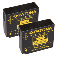 2 x Patona Akku für Panasonic Lumix DMC-TZ80, -TZ81, -TZ100, -TZ101, DC-TZ91, -TZ202 - DMW-BLG10 (E)