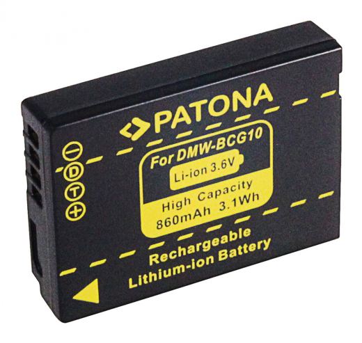 Patona Akku für Panasonic Lumix DMC-TZ30, DMC-TZ25, -TZ31, DMC-TZ36, -TZ18, -TZ22, -ZX1 - DMW-BCG10-E