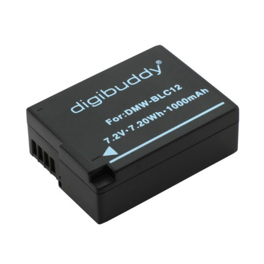 digibuddy Premium-Akku für Panasonic Lumix DMC-FZ200, DMC-FZ300, DMC-FZ1000, FZ2000 - DMW-BLC12