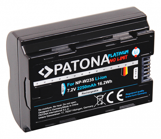 Patona Platinum Akku für Fuji-Film GFX100S, GFX50S II, X-H2S, X-H2, X-T5, X-T4, X-S20 - NP-W235