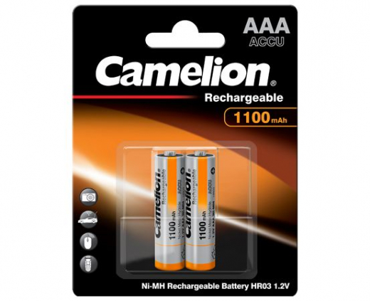 Camelion NiMH Akku - Größe AAA Micro - 1,2V / 1100mAh für z.B. Siemens Telefone 2er Blister