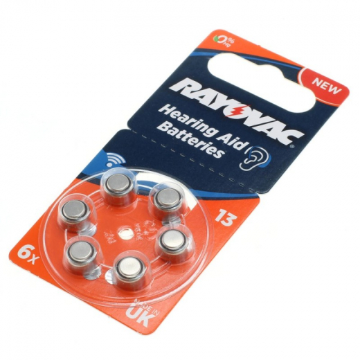 Rayovac Zink-Luft Hörgeräte-Batterie 13, V 13, PR13H