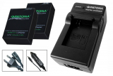 Ladegerät + 2 x Akku für GoPro HD Hero3, Hero3, Hero3+ (Plus) - AHDBT-201, AHDBT-301, AHDBT-302