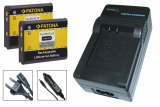 2 x Akku + Ladegerät für Nikon A100 / A300 / S32 / S33 - Typ: EN-EL19