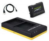 Dual-Lader + Premium Akku für Nikon D3100 / D3200 / D3300 / D5100 / D5200 / D5300 / D5500 - EN-EL14a