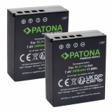 2x Patona Premium Akku für Olympus OM-D E-M1 Mark II, 2 / E-M1X decodiert - Typ BLH-1 - 2400mAh