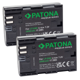 2 x Patona Premium Akku für Canon EOS 60D, 60Da, 70D, 80D, 90D - LP-E6N / LP-E6 - 2400mAh