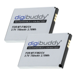 2 x Akku für Telefon AVM FRITZ!Fon MT-F, M2, C4, C5, 312BAT006, MTF