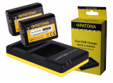2 x Patona Akku + Dual-Ladegerät für Sony DSC-RX10 II, DSC-RX10 III, DSC-RX10 IV - Typ: NP-FW50