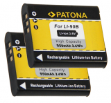 2x Patona Akku für Olympus Stylus Tough TG-6, TG-5, TG-4, TG-3, TG-2 - Li-90B, LI-92B