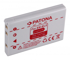 Patona Ersatz Akku für Nikon Coolpix 3700, 4200, 5200, 5900, 6000, 7900, P100, P5000, P5100 - EN-EL5