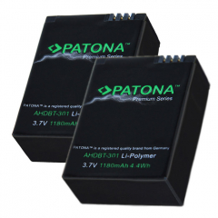 2 x Patona Premium Akku für GoPro HD Hero3, Hero-3 - AHDBT-201 AHDBT-301