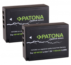2 x Patona Premium Akku für Fuji-Film X-A1 / X-A2 / X-E1 / X-E2 / X-E2S - NP-W126