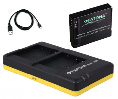 Patona Akku + Dual-Ladegerät für Panasonic DMC-TZ56 / DMC-TZ58 / DMC-TZ61 / DMC-TZ71 - DMW-BCM13 (E)