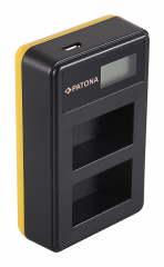 Patona LCD Dual-Ladegerät für Sony Alpha 5000, 5100, 6000, 6300, 6500 - Typ: NP-FW50