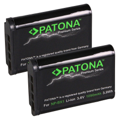 2x Patona Premium Akku für Sony DSC-RX100, -RX100 II, -RX100 III, -RX100 IV, -RX100 V, VI, VII - NP-BX1