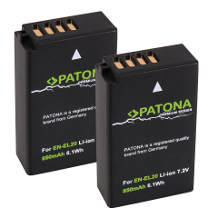 2x Patona Premium Akku für Nikon 1 AW1, 1 S1, 1 J1, 1 J2, 1 J3, 1 V3 - EN-EL20, EL20a