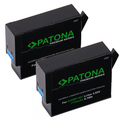 2 x Patona Premium Akku für Gopro HERO 9, HERO 10, HERO 11 - AHDBT-901, ADBAT-001 - 1730mAh