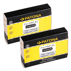 2 x Patona Akku für Fujifilm FinePix F30, F31fd, X30, X70, X100, X100s, X100T, X-S1 - NP-95