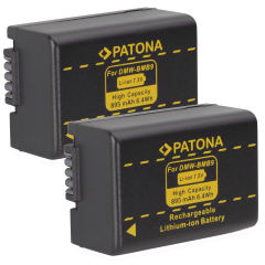2 x Patona Ersatz-Akku für Panasonic Lumix DC-FZ82, DC-FZ83, DMC-FZ100, DMC-FZ150, FZ45, FZ48 - DMW-BMB9
